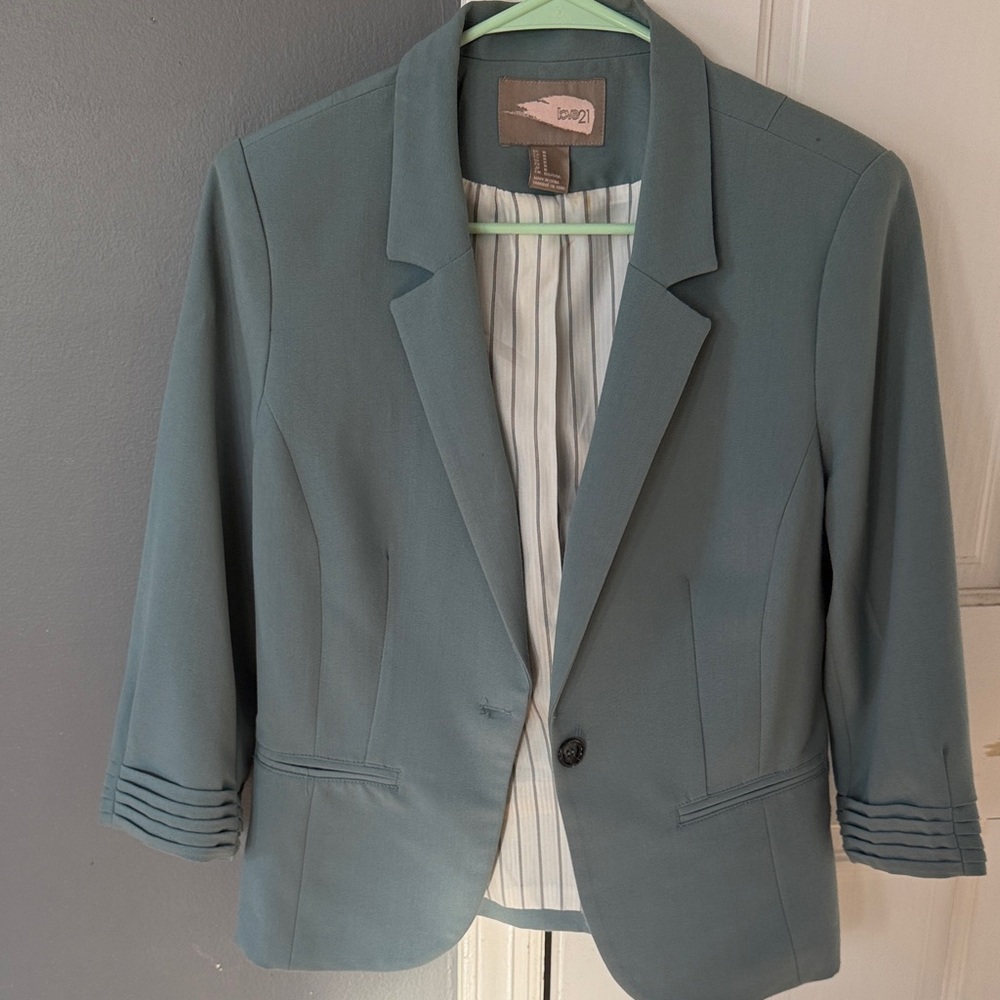 Forever 21 Teal Blazer for Men